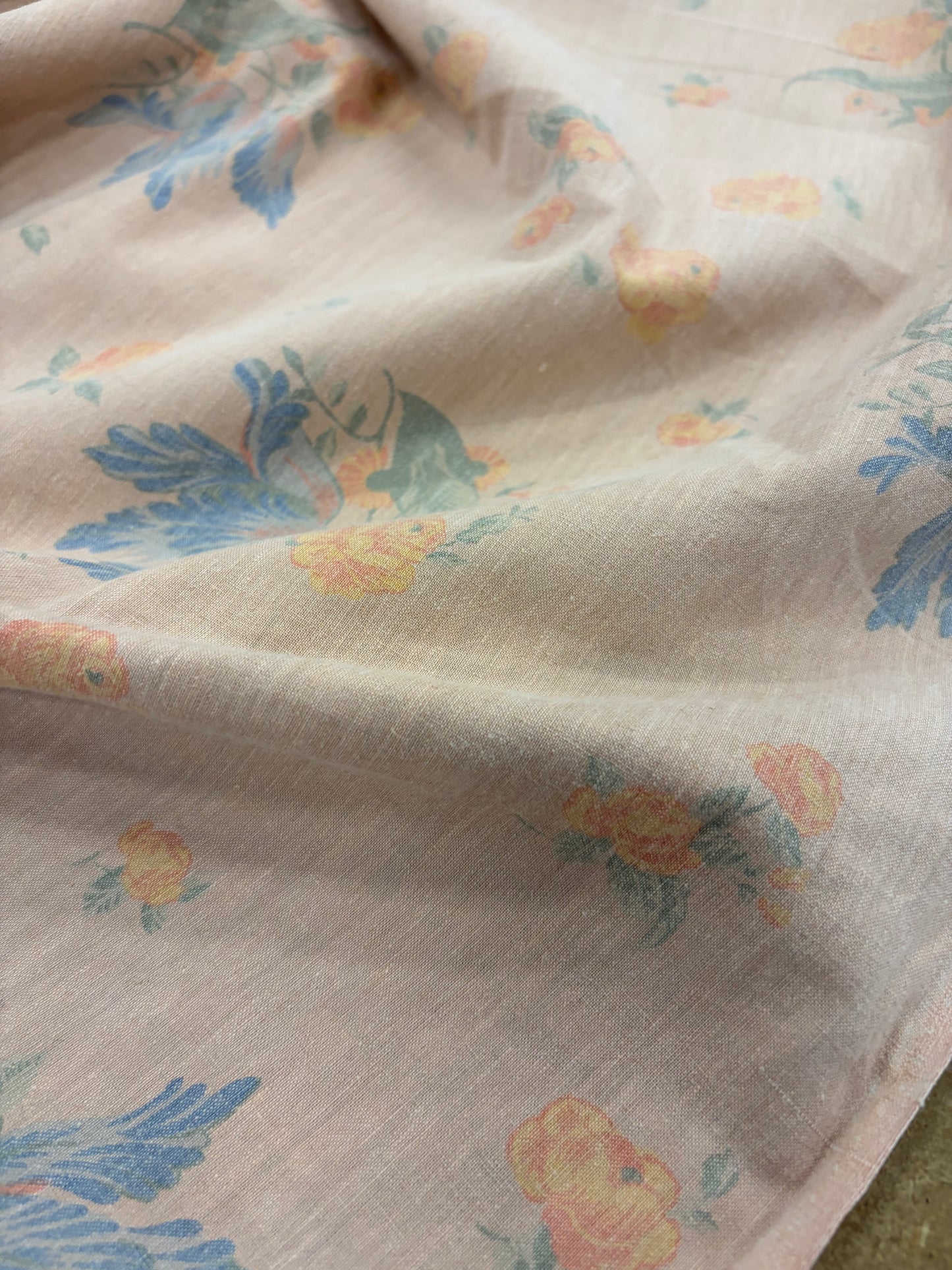 HAGRID 032soft salmon printed  cotton bachette