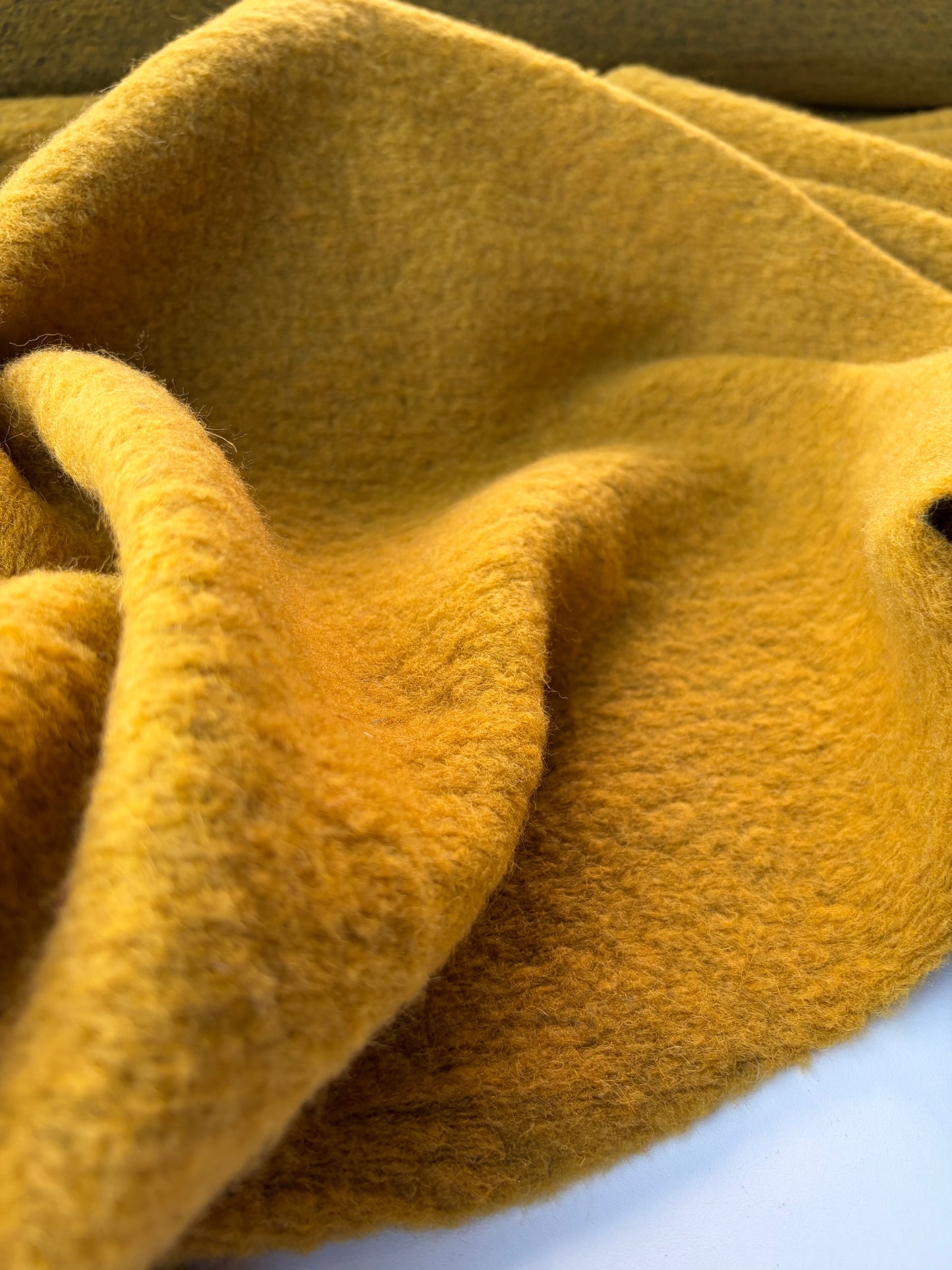 MOE 050 mustard heavy boiled wool