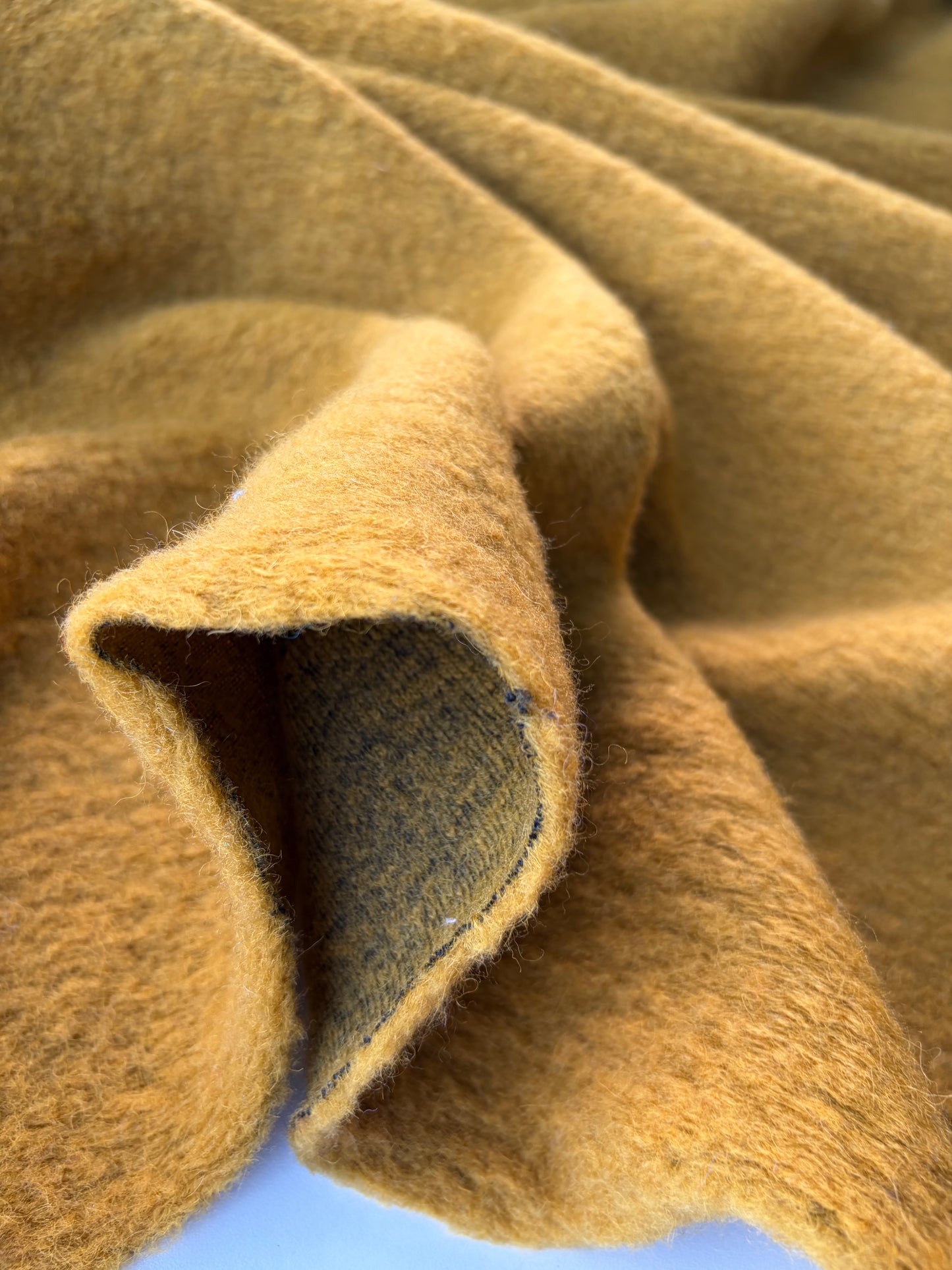 MOE 050 mustard heavy boiled wool