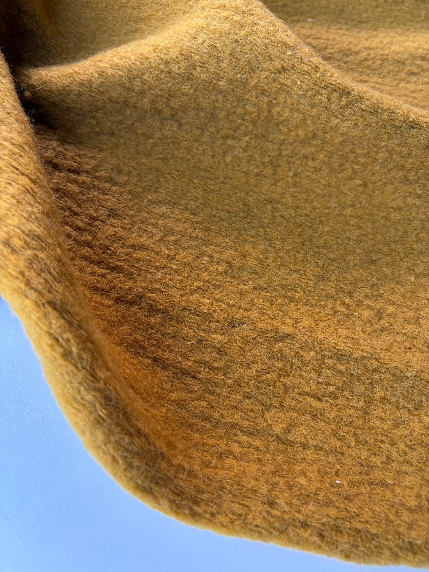 MOE 050 mustard heavy boiled wool