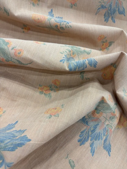 HAGRID 032soft salmon printed  cotton bachette