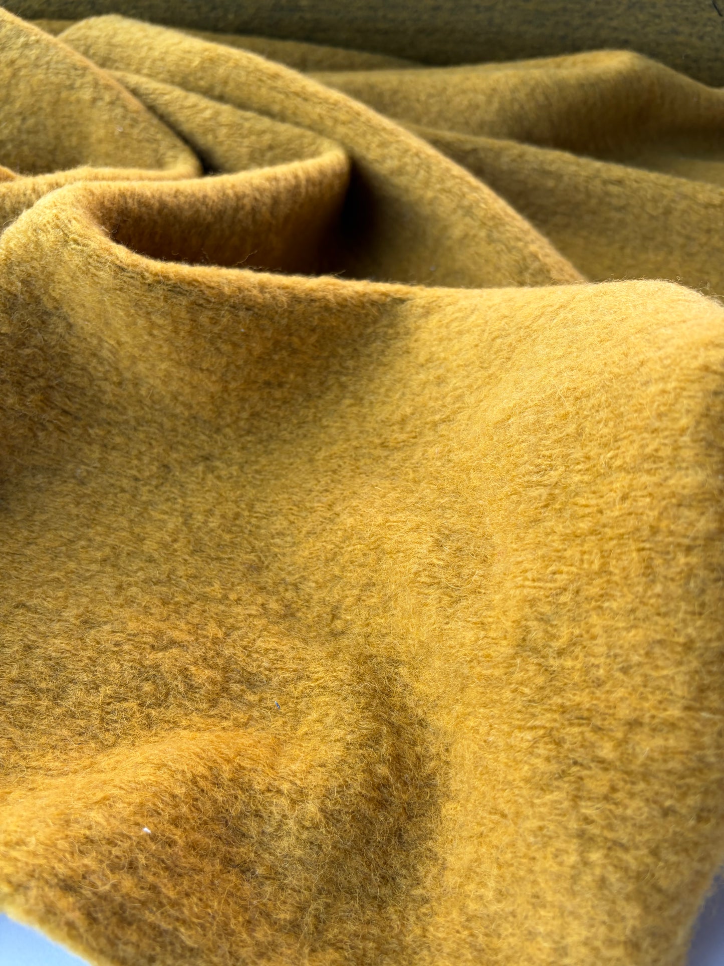 MOE 050 mustard heavy boiled wool