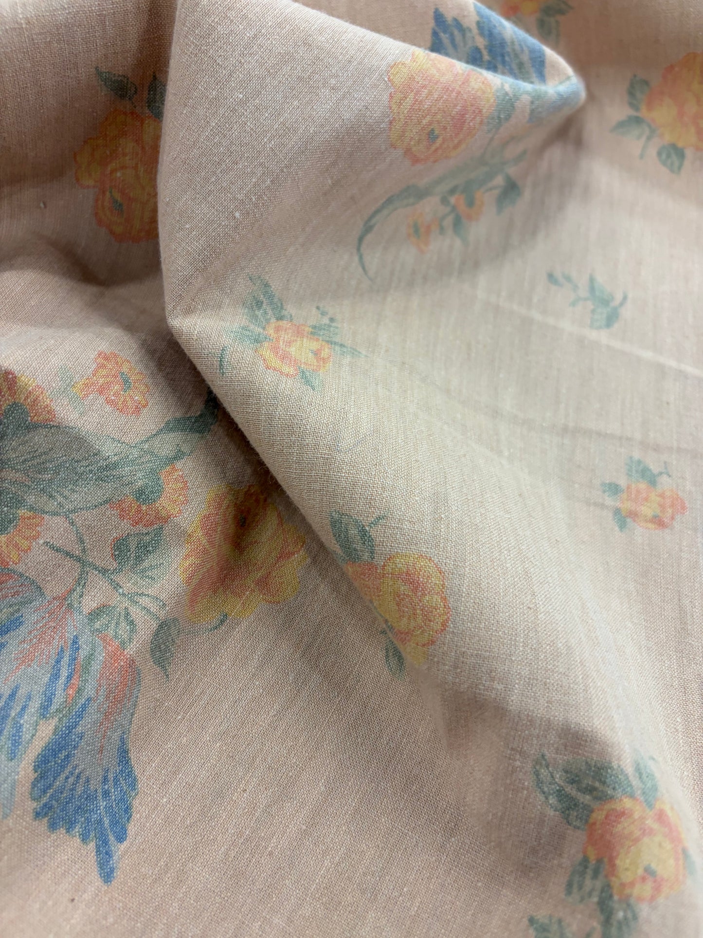 HAGRID 032soft salmon printed  cotton bachette