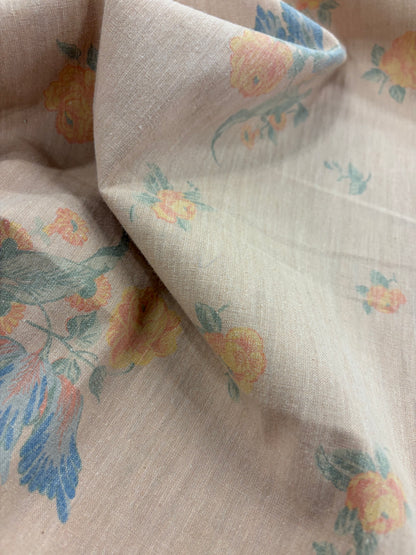 HAGRID 032soft salmon printed  cotton bachette