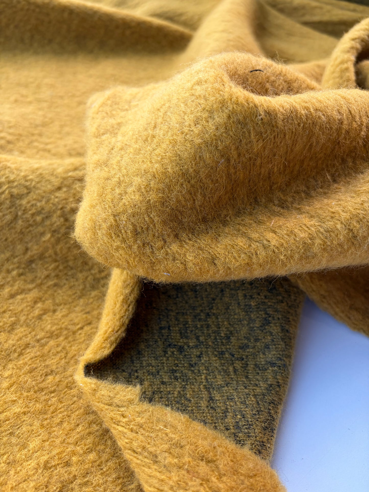 MOE 050 mustard heavy boiled wool