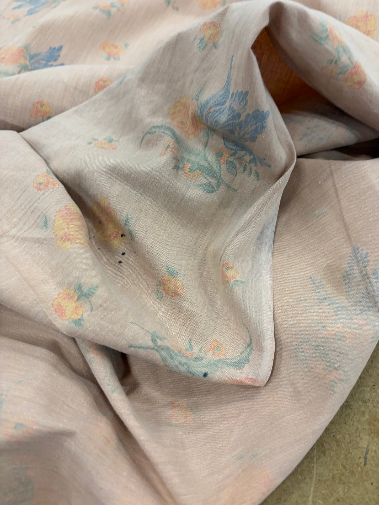 HAGRID 032soft salmon printed  cotton bachette