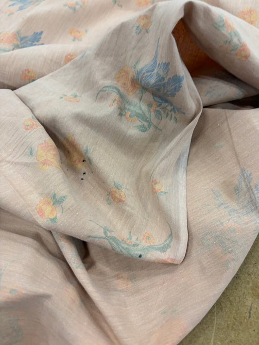 HAGRID 032soft salmon printed  cotton bachette