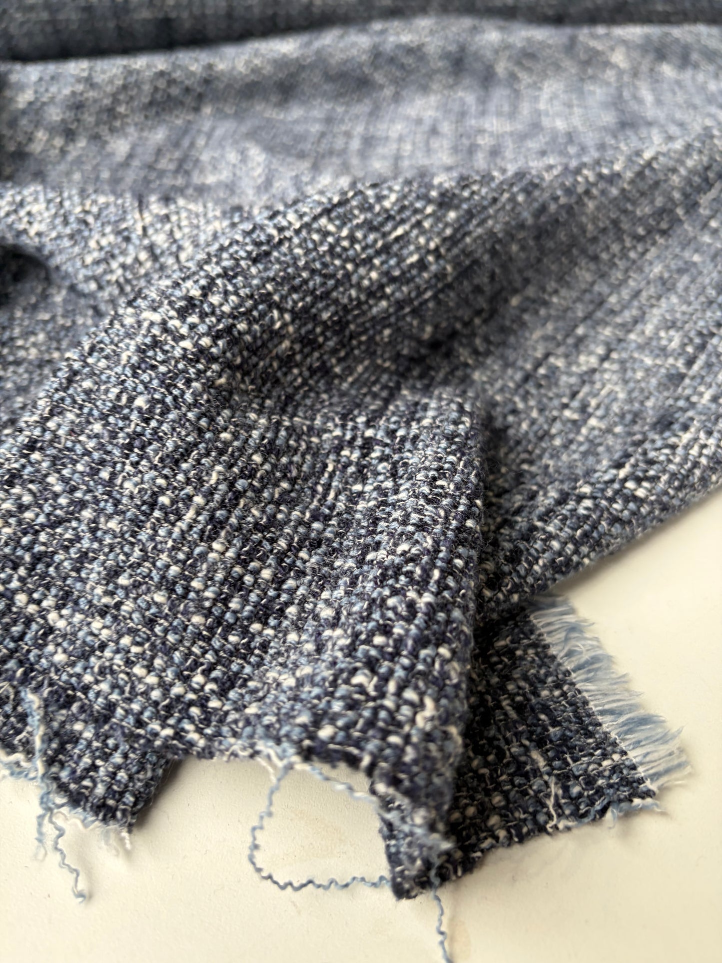 FLORIAN 009 cotton tweed blue mélange