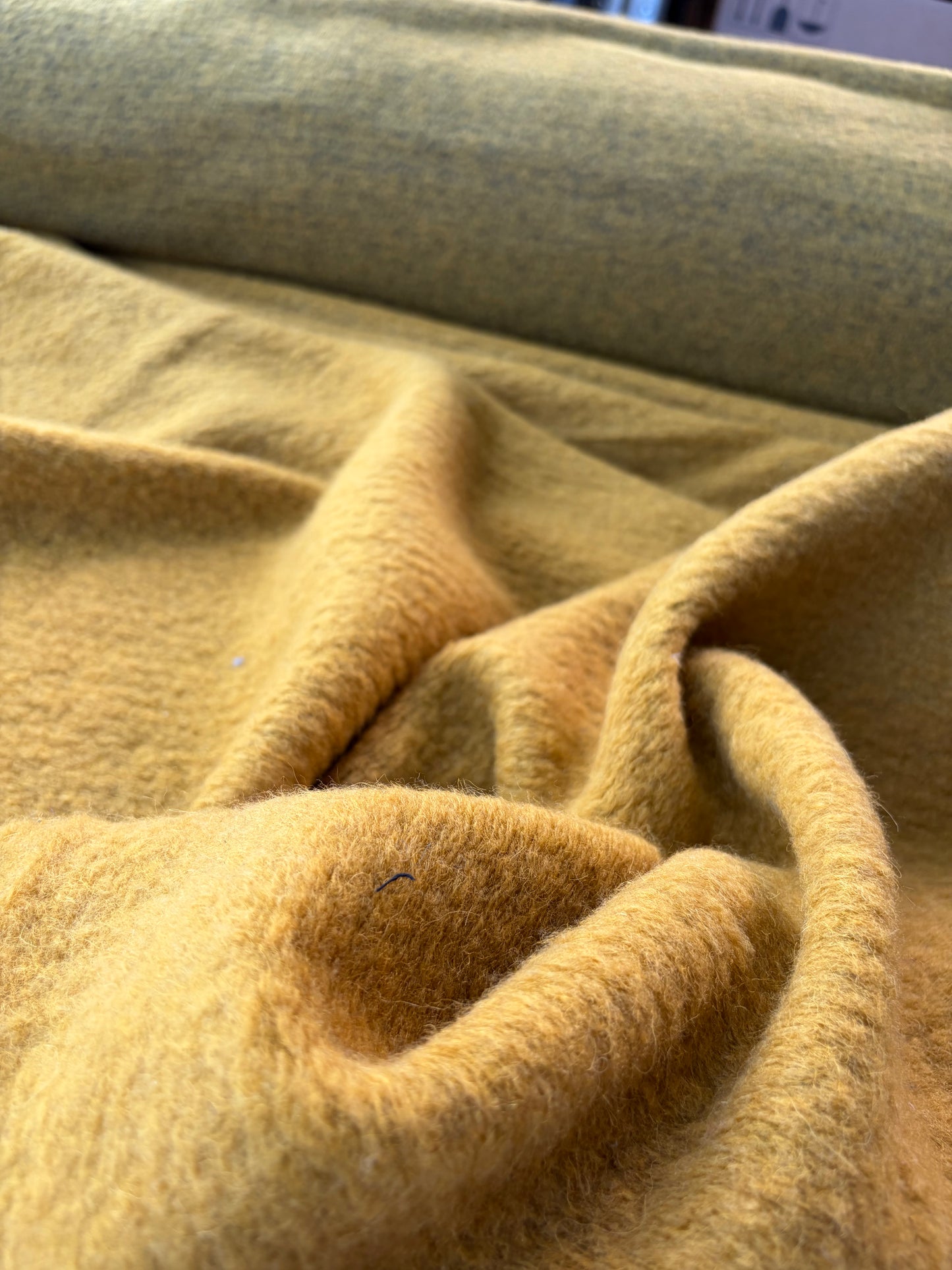MOE 050 mustard heavy boiled wool