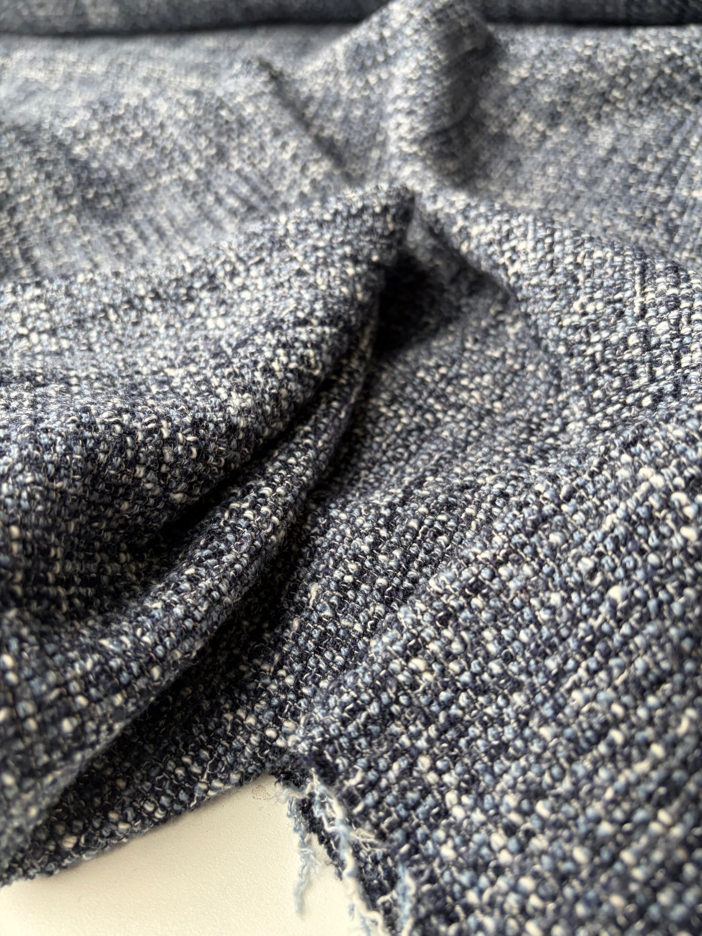 FLORIAN 009 cotton tweed blue mélange