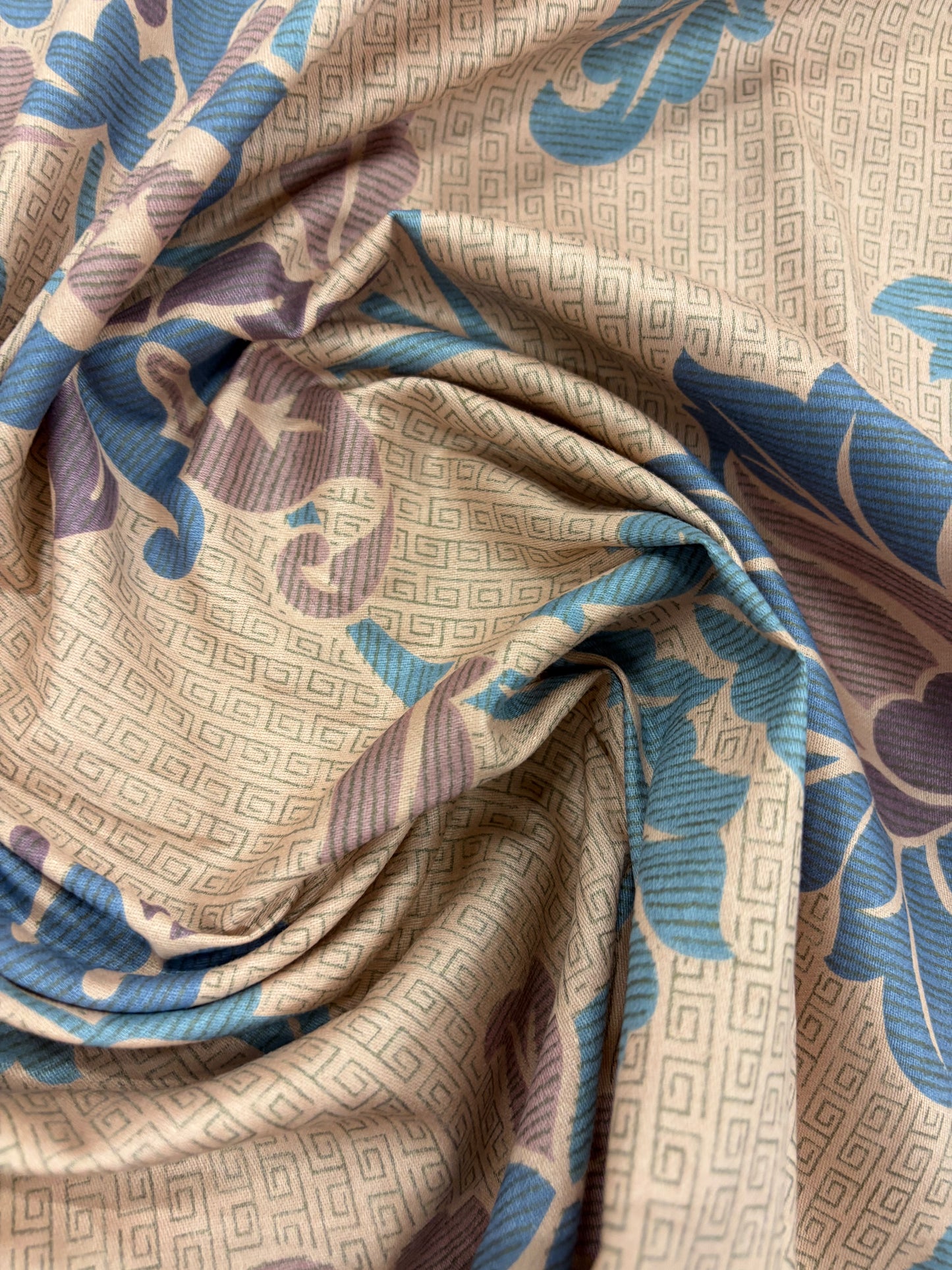 HAGRID 033 soft salmon printed  cotton bachette