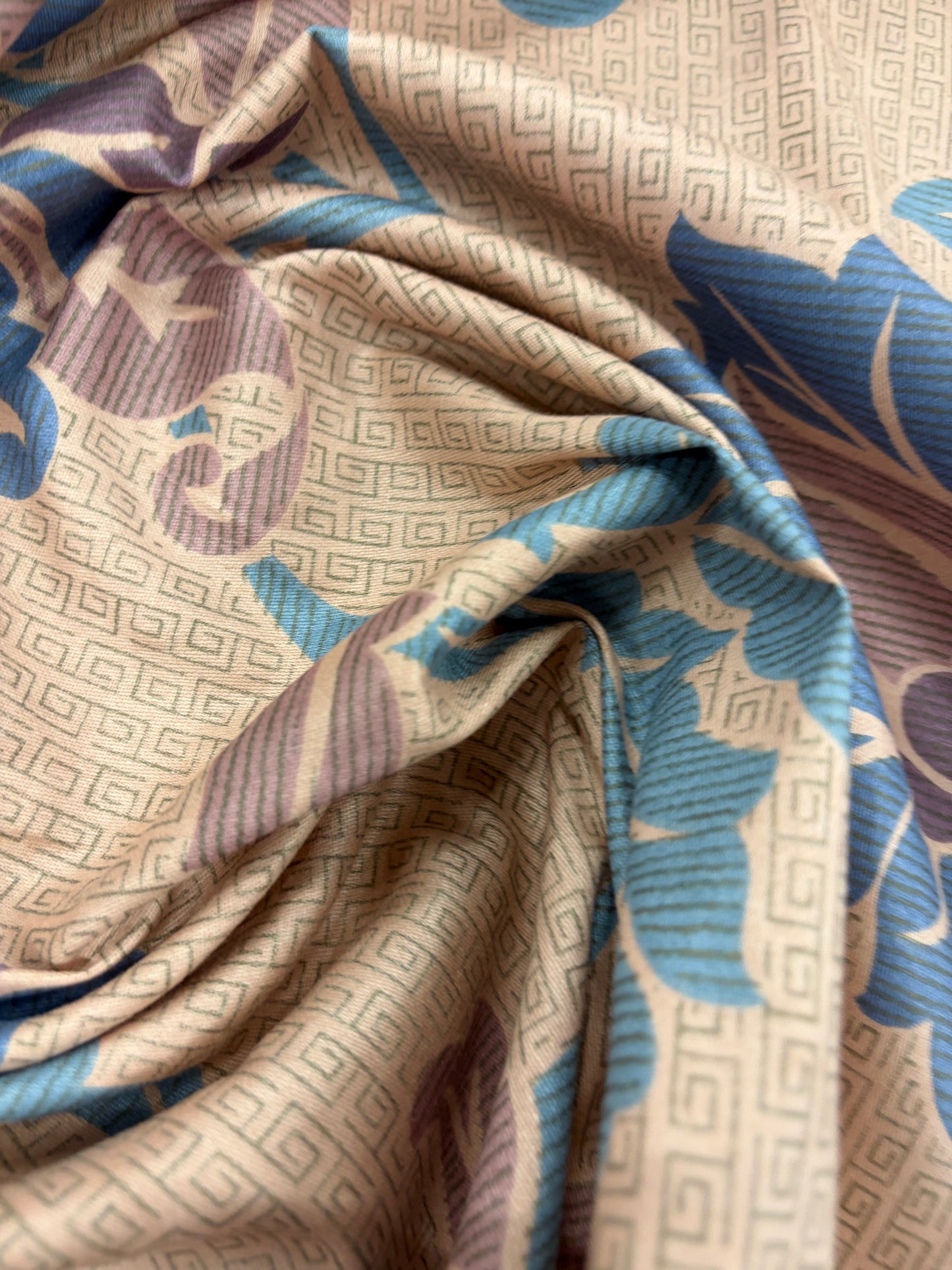 HAGRID 033 soft salmon printed  cotton bachette