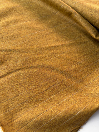 PC MOE 051 lurex striped mustard suiting fabric