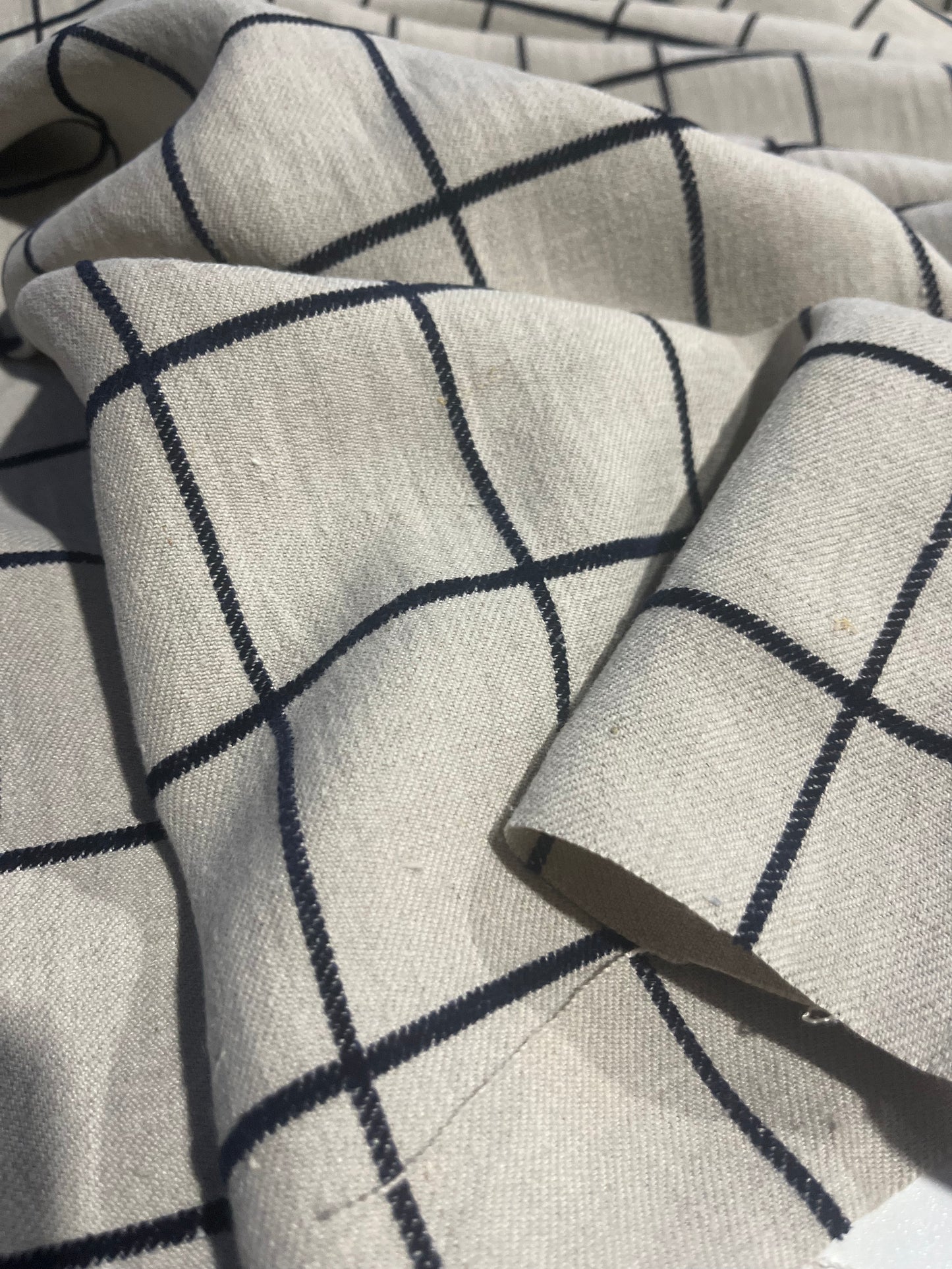 BRIAN 033 heavy linen window check