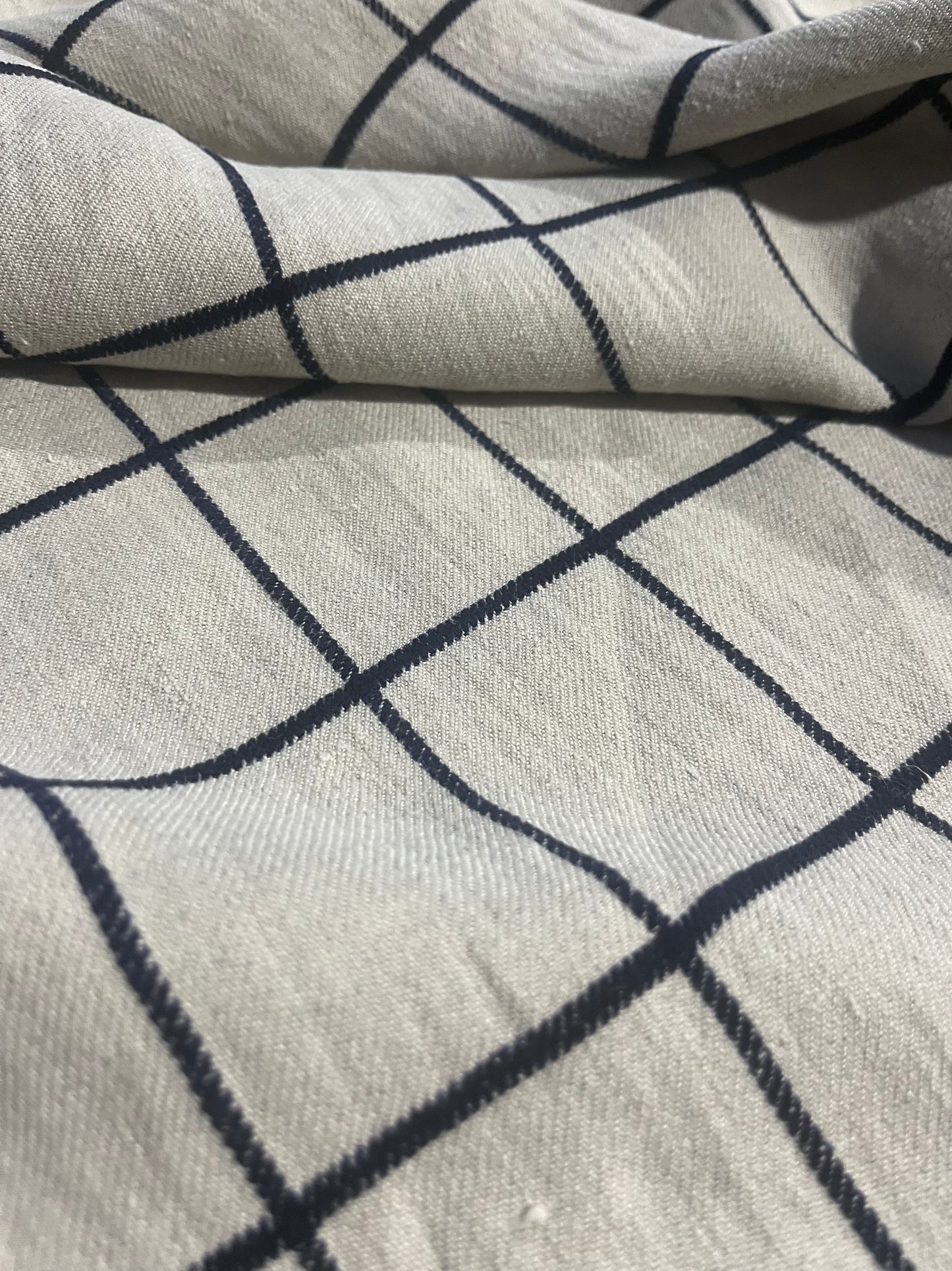 BRIAN 033 heavy linen window check