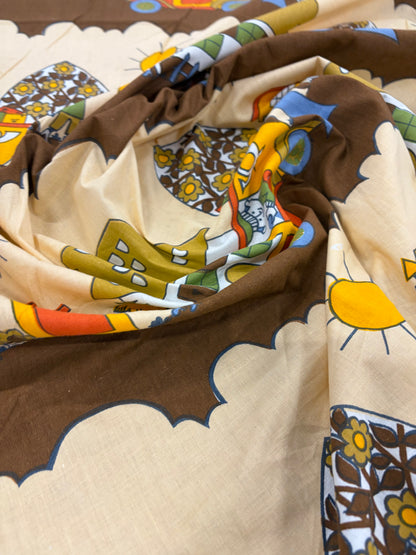 HAGRID 034 naive printed  cotton bachette