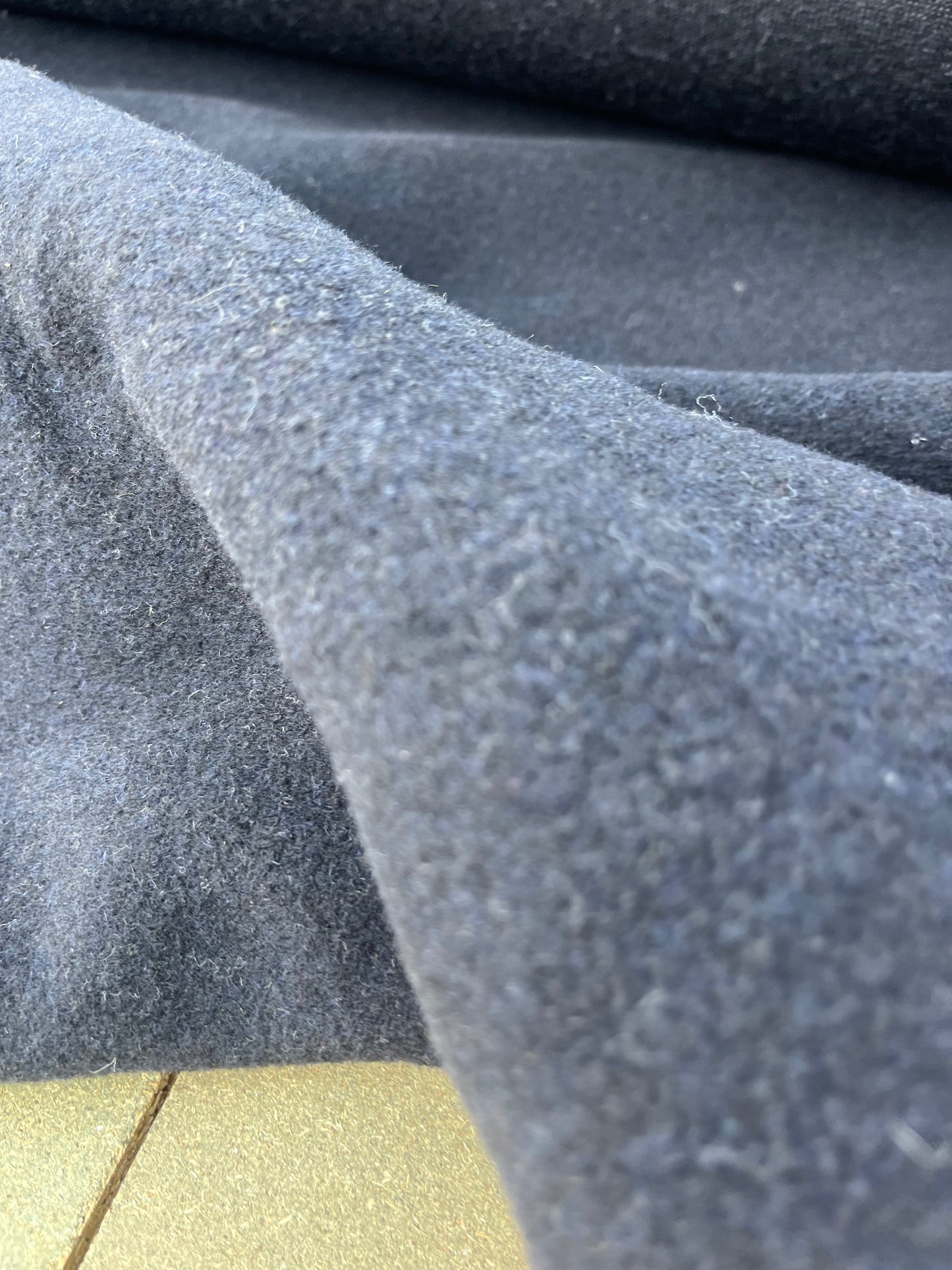 WOOLY 019 heavy boiled wool dark navy
