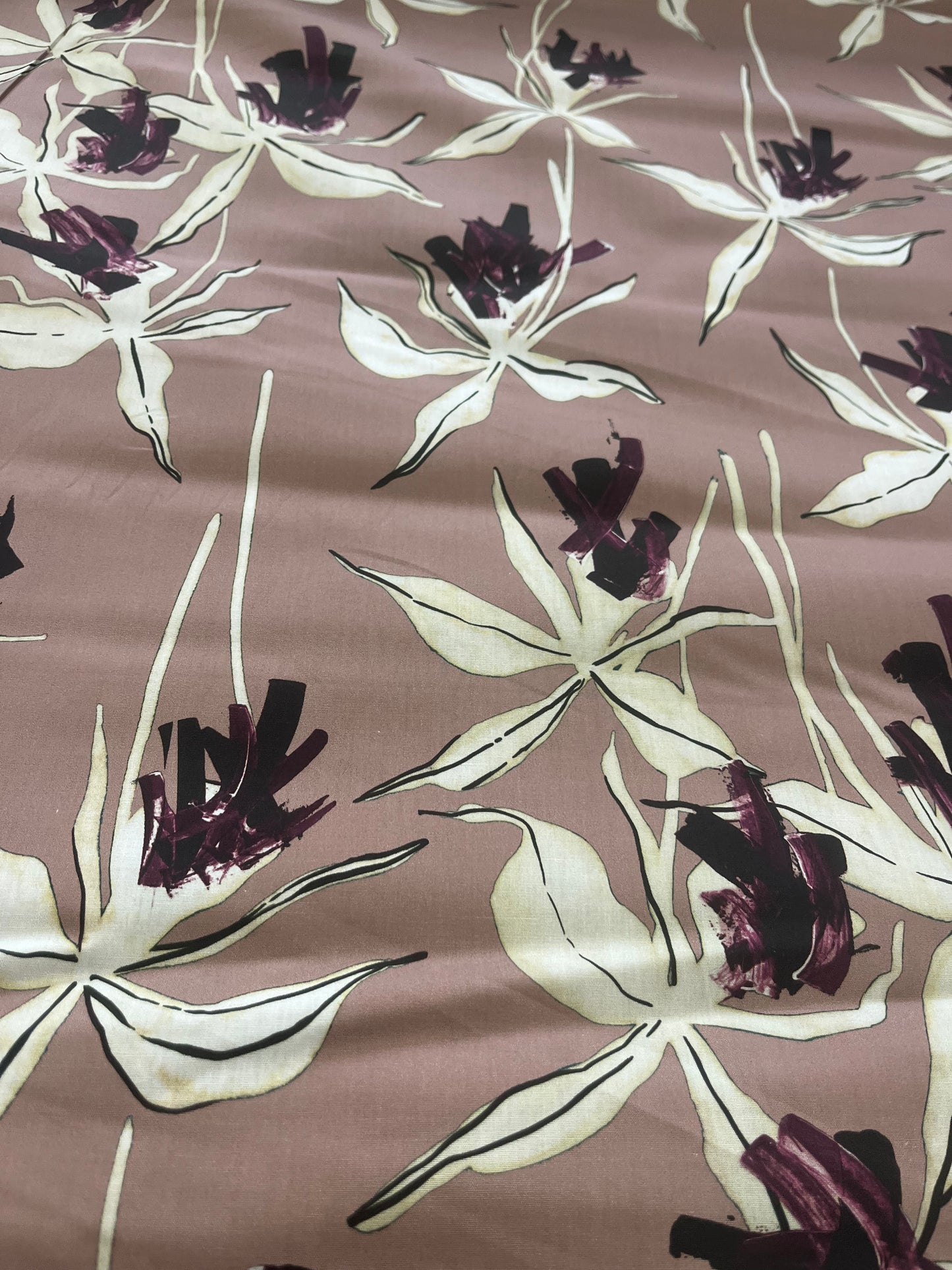 B01 CAN 1560 poplin stretch with old pink print