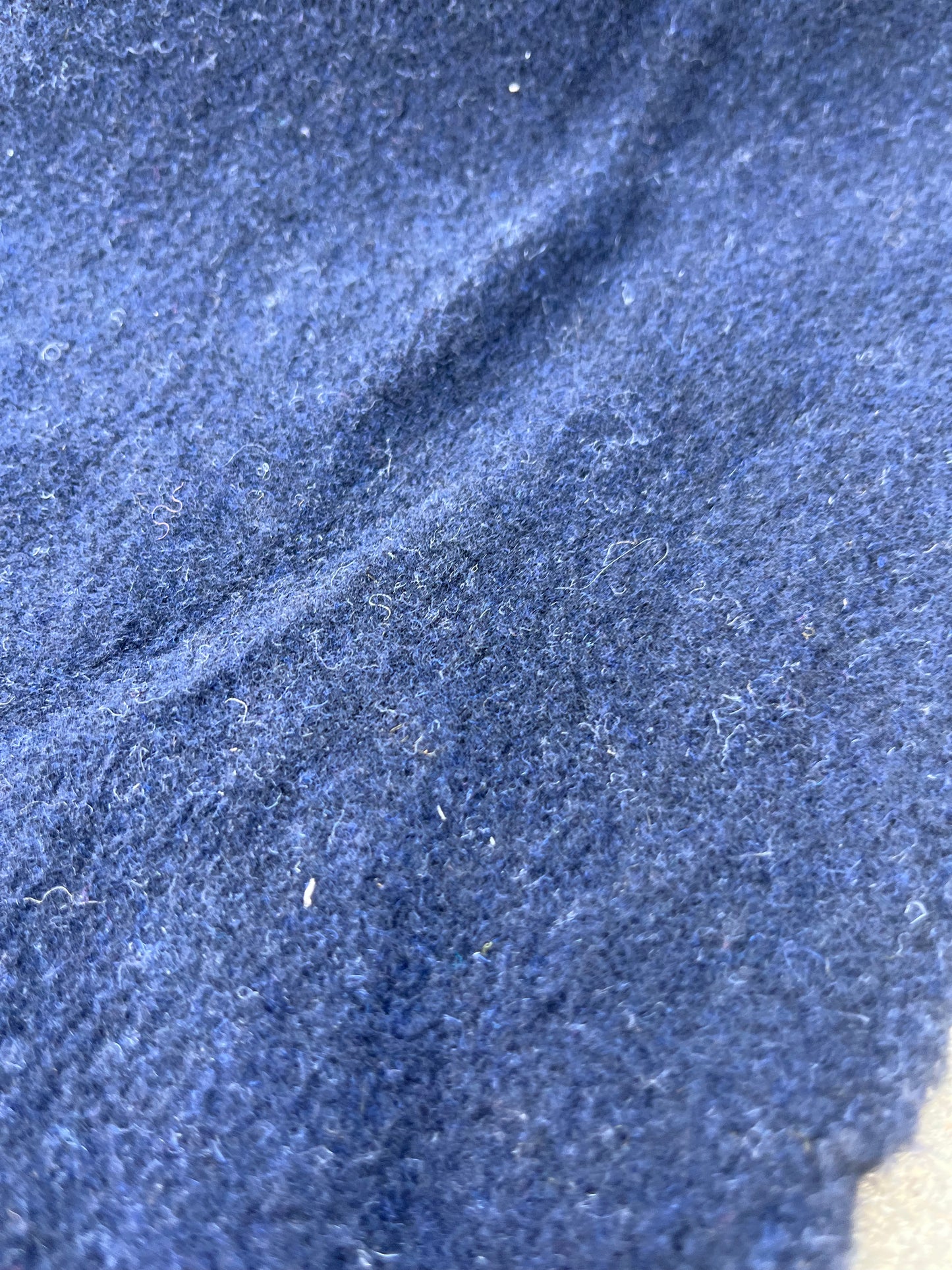 WOOLY 019 heavy boiled wool dark navy