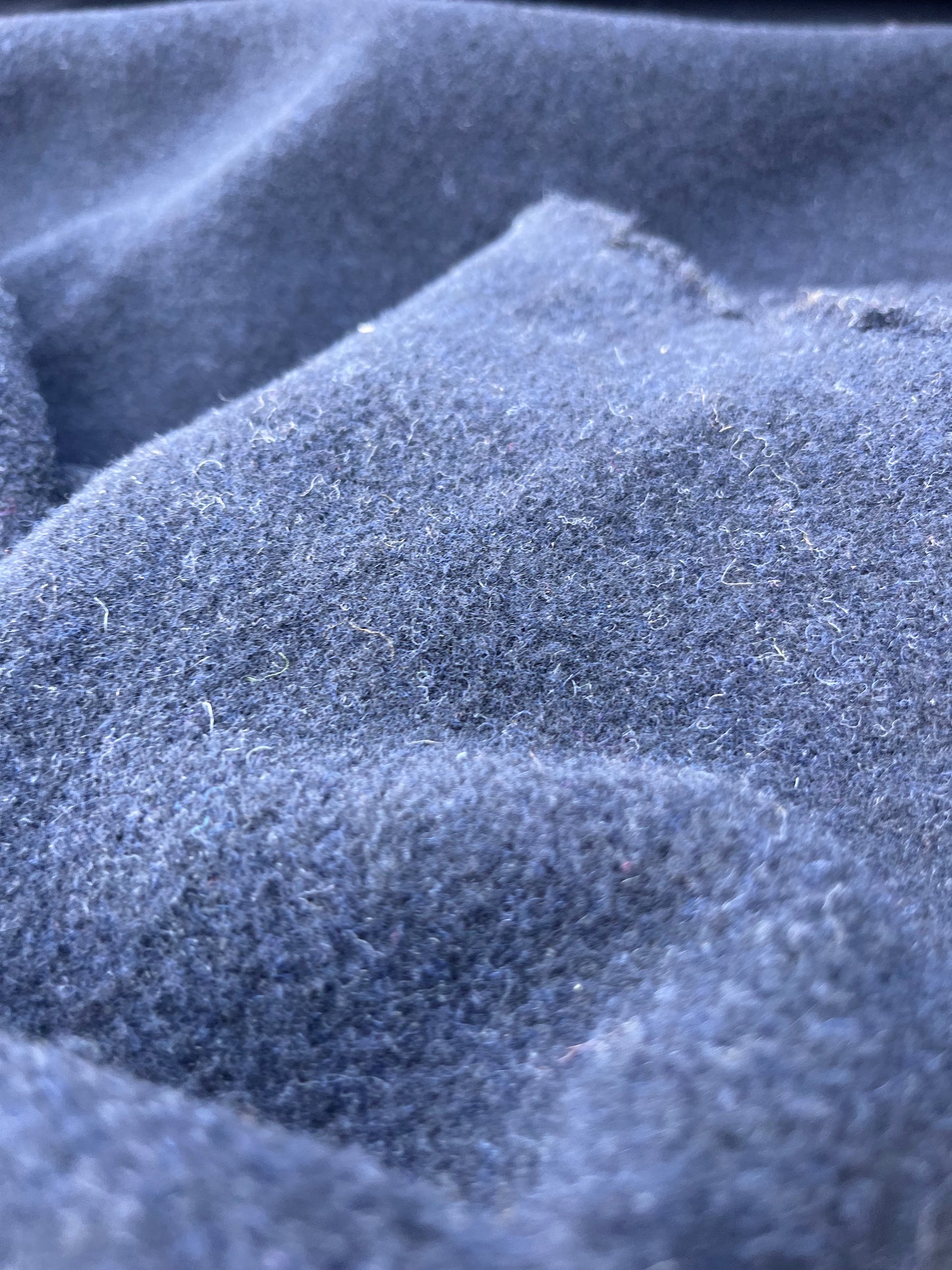 WOOLY 019 heavy boiled wool dark navy