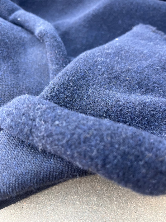 WOOLY 019 heavy boiled wool dark navy