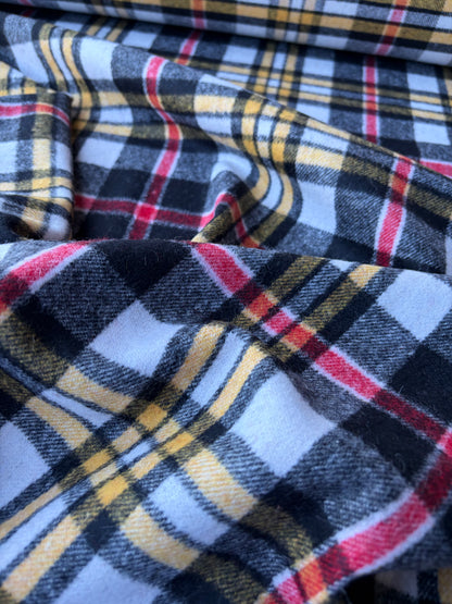 PC TODD 001 red/black/ ecru checkered heavy boiled wool