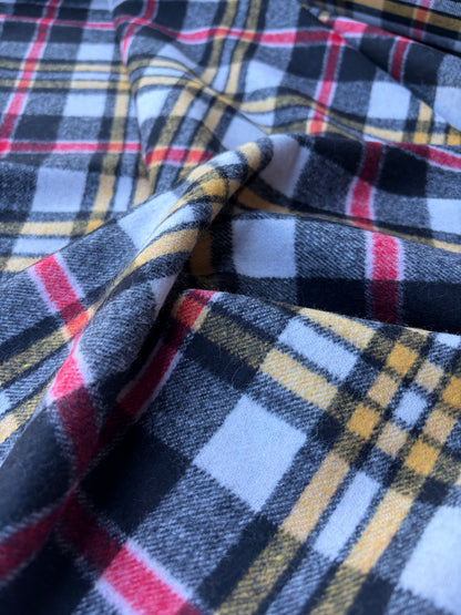 PC TODD 001 red/black/ ecru checkered heavy boiled wool