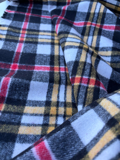 PC TODD 001 red/black/ ecru checkered heavy boiled wool