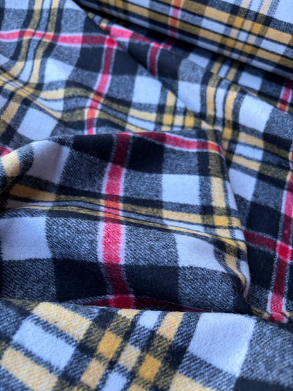 PC TODD 001 red/black/ ecru checkered heavy boiled wool