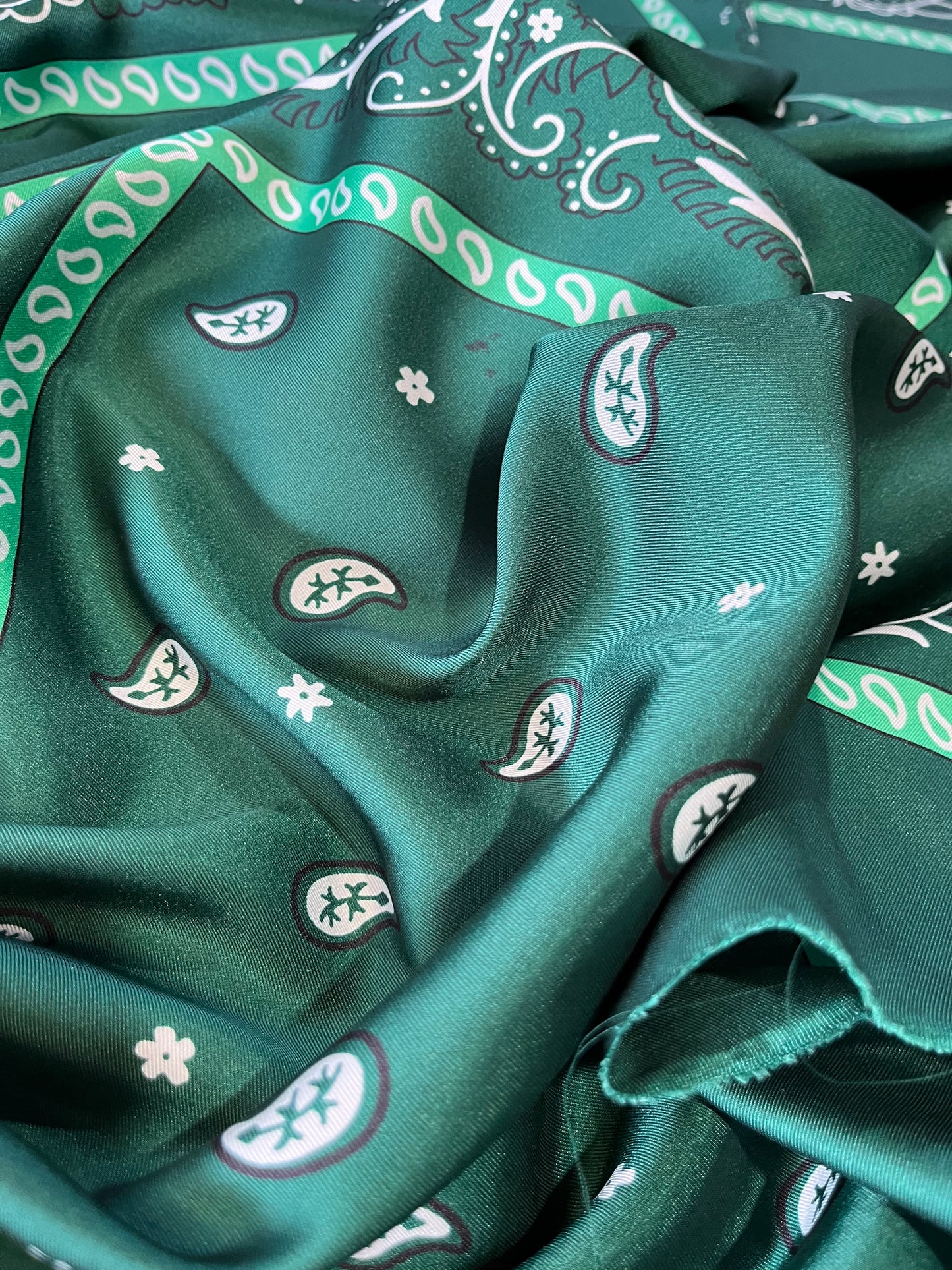 A01 ND 016 twill with green foulard