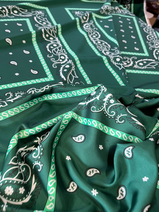 A01 ND 016 twill with green foulard