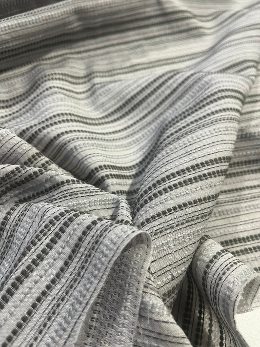 BRIAN 038 Gauze jacquard fishbone grey/anthracite