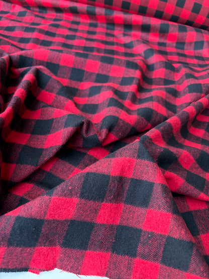 PC TODD 003 red/black checkered heavy cotton flannel