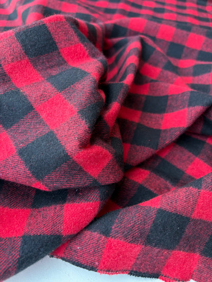 PC TODD 003 red/black checkered heavy cotton flannel