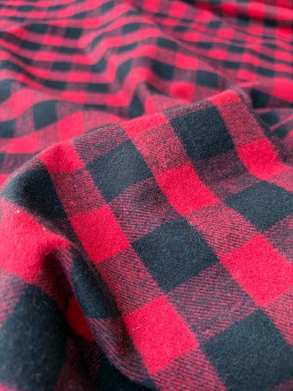 PC TODD 003 red/black checkered heavy cotton flannel