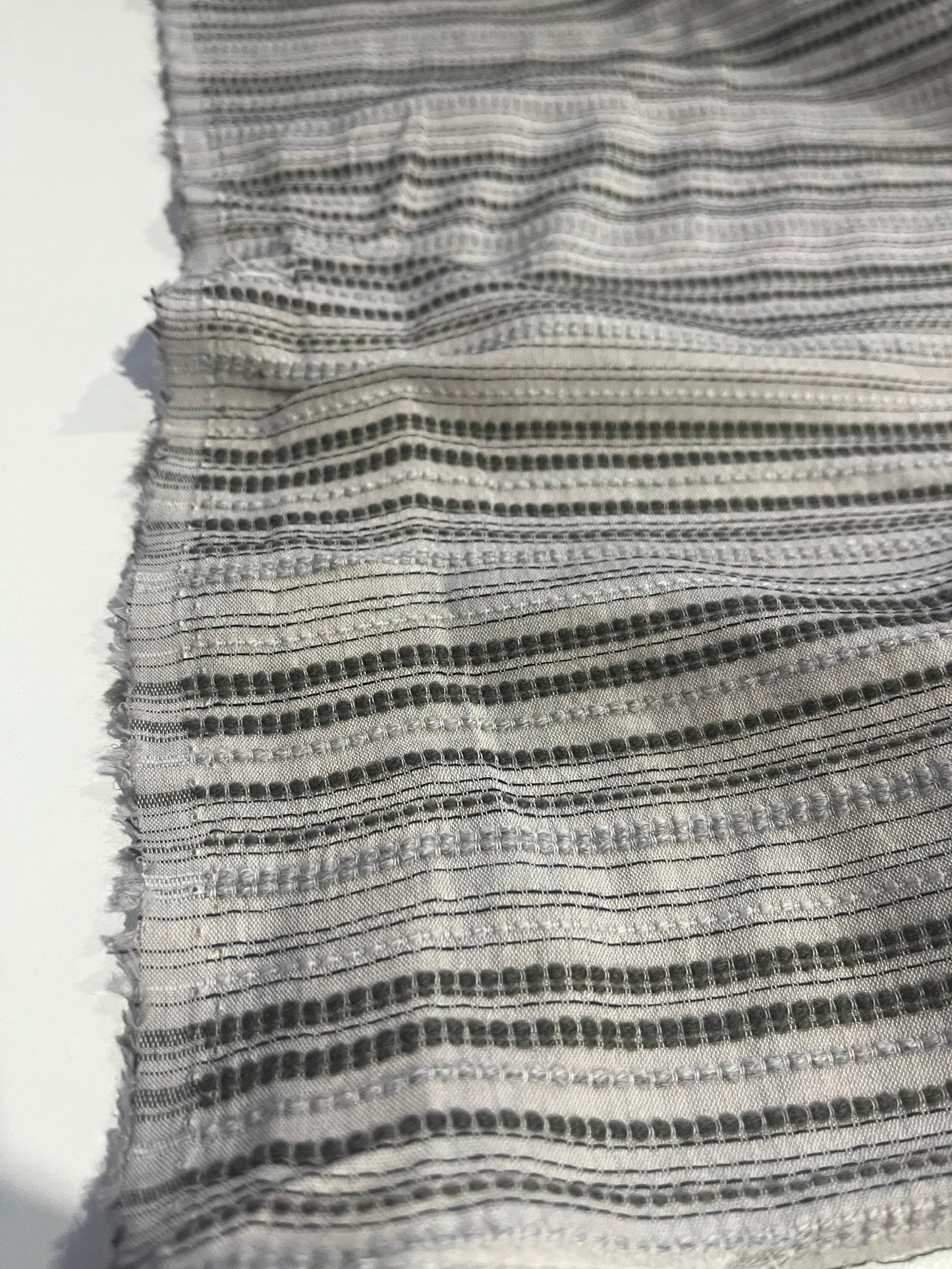 BRIAN 038 Gauze jacquard fishbone grey/anthracite