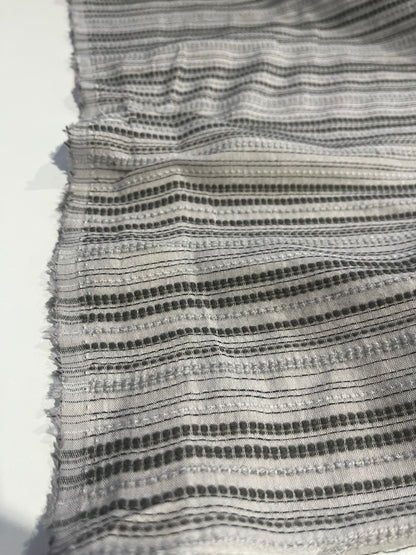 BRIAN 038 Gauze jacquard fishbone grey/anthracite