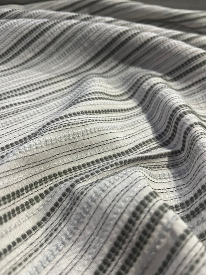 BRIAN 038 Gauze jacquard fishbone grey/anthracite