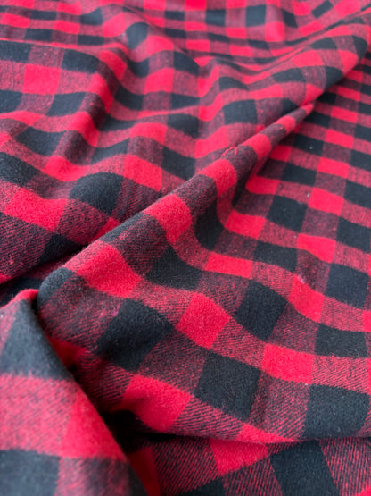 PC TODD 003 red/black checkered heavy cotton flannel