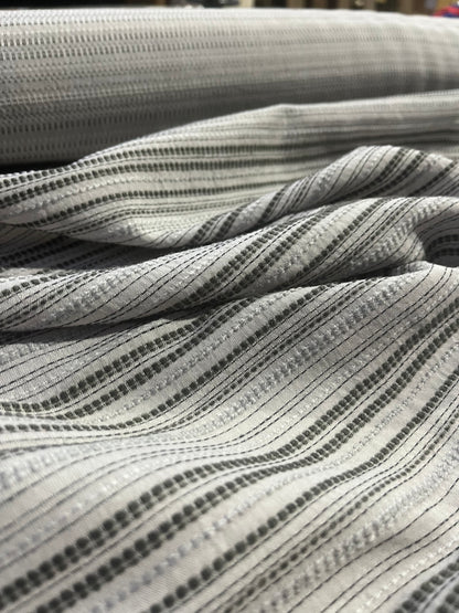 BRIAN 038 Gauze jacquard fishbone grey/anthracite