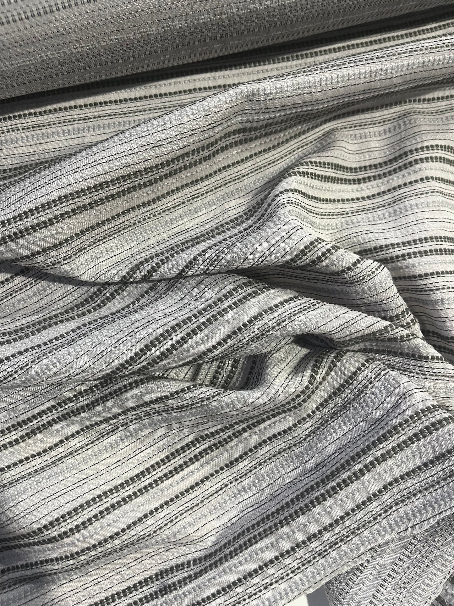 BRIAN 038 Gauze jacquard fishbone grey/anthracite