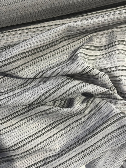 BRIAN 038 Gauze jacquard fishbone grey/anthracite