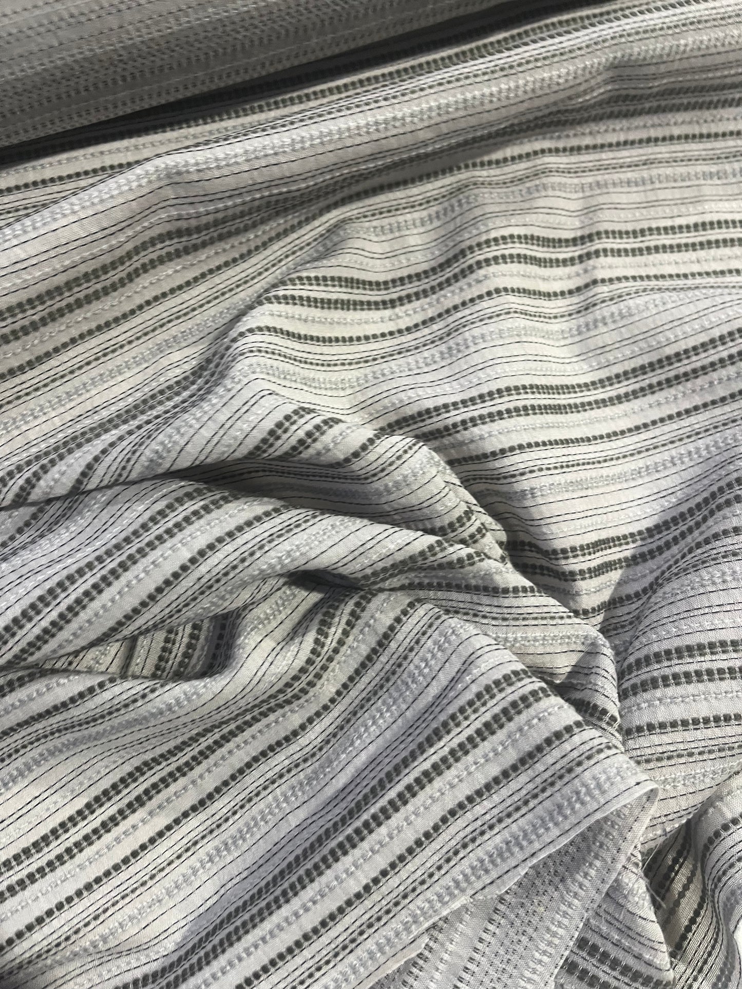 BRIAN 038 Gauze jacquard fishbone grey/anthracite