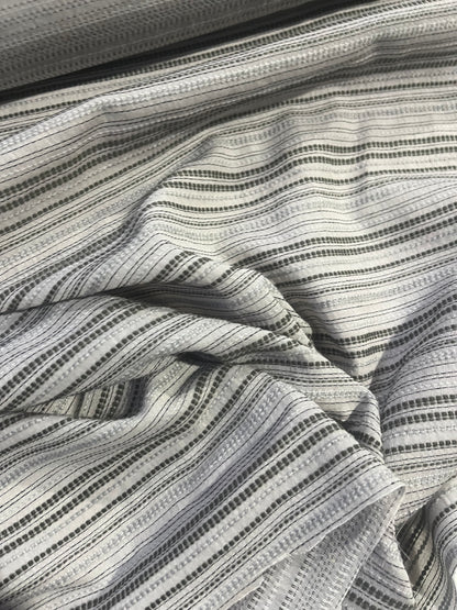 BRIAN 038 Gauze jacquard fishbone grey/anthracite