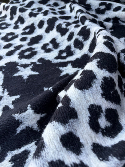 PC TODD 005 light black/ecru  animalier heavy boiled wool