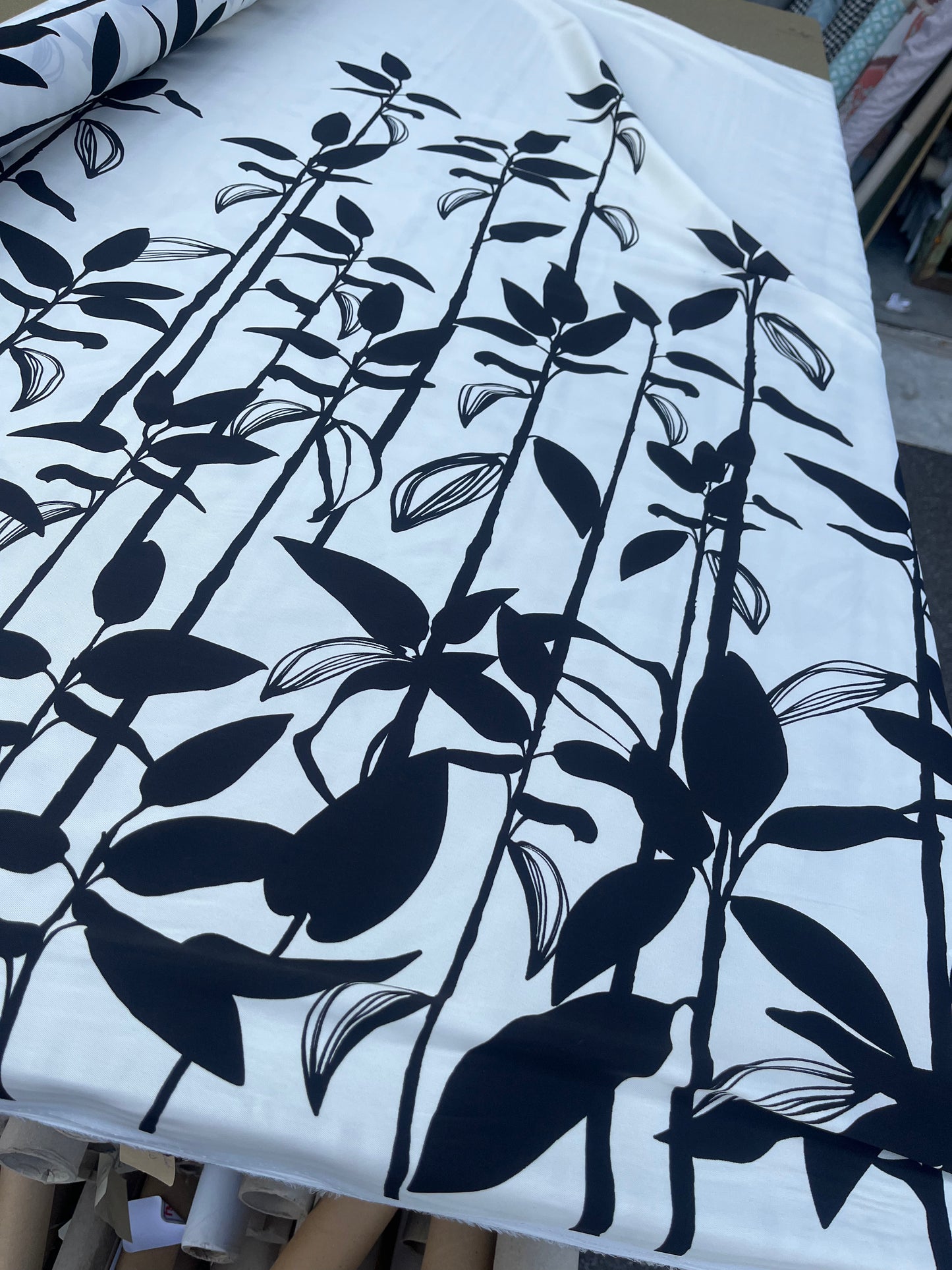 RW 203 twill black/white border print