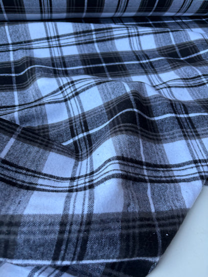 PC TODD 006 black/white checkered heavy cotton flannel