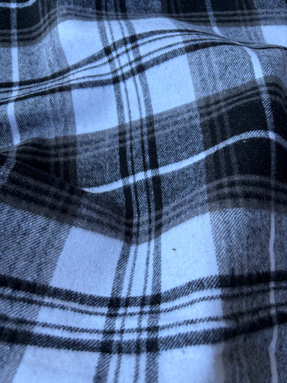 PC TODD 006 black/white checkered heavy cotton flannel