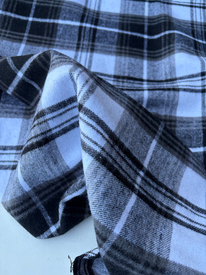 PC TODD 006 black/white checkered heavy cotton flannel
