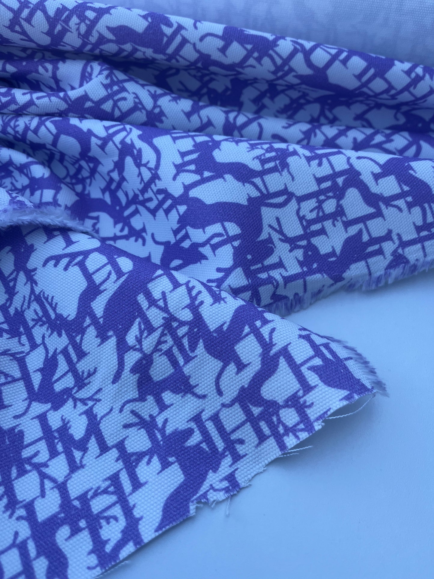 CASIMIR 021 heavy cotton canvas lilac deers